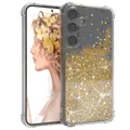 Produktbild: Für Samsung Galaxy S24 Plus Handyhülle Flüssig Glitter Hülle Handy Cover Gold