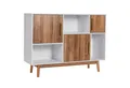 Produktbild: COSTWAY Sideboard, Bücherregal mit Türen & 6 Fächern,102x33x76cm