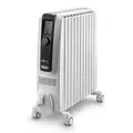 Produktbild: De'Longhi Dragon 4 Pro TRDX41025E Radiator, klassischer Ölradiator mit 3 Leistungsstufen, 24-h-Timer, Frostschutz- und Eco-Funktion, Sicherheitsthermostat, 2500 Watt, Weiß