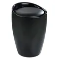 Produktbild: Wenko-Wenselaar GmbH & Co. KG WENKO Candy Badhocker, Gepolsterte Sitzfläche, Herausnehmbarer Wäschesack (20 Liter), Maße: Ø36 x H 50,5 cm, Farbe: schwarz 20630100