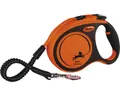 Produktbild: Leine flexi Xtreme Tape L 5 m Gurtrollleine orange/schwarz bis 65 kg Roll - Lein