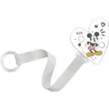 Produktbild: NUK Disney Mickey Mouse Schnullerband, für alle Schnuller mit und ohne Ring, 1 Stück, weiss (1 x) (17442446)