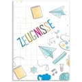 Produktbild: itenga Zeugnismappe 33105748, mit Motiv, A4, Sichtbuch, Motiv Doodles, mit 20 Hüllen