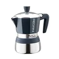 Produktbild: PEDRINI MyMoka Kaffeemaschine für Induktionskochfeld, 3-Tassen-Format, Espressokocher Moka taubengraue Farbe, Stahl außen, Aluminium innen, italienisches Design, Maße 15 x 9 x 15 cm, 02CF095