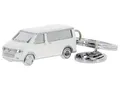 Produktbild: BRISA VW Collection - Volkswagen 3D Metall-Schlüssel-Anhänger-Ring-Schlüsselbund-Accessoire im T5/T6 Bulli Bus Design (Classic Bus/Silber)