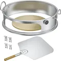 Produktbild: Edelstahl Pizzaofen Komplettpaket PizzaRing für Weber 57 cm Kugelgrill und vi...