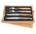 Produktbild: Laguiole en Aubrac Besteck-Set Besteck (4-tlg), Olivenholz, matte Klingen