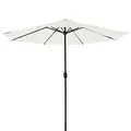 Produktbild: Melko Sonnenschirm Marktschirm Ø 300 cm mit Kurbel Balkonschirm Beige
