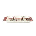 Produktbild: Villeroy & Boch - Toy's Delight Dip Set 4 Teilig, Servierplatte mit Schälchen, Dipschälchen Set Weihnachten, Tischdekoration Toys, Serviertablett, Schalen, Weihnachtsgeschirr, Premium Porzellan