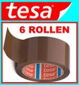 Produktbild: 6 Rollen TESA tesapack® 4280 Verpackungsklebeband chamois braun L 66m B 50mm