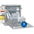 Produktbild: Exquisit Mini-Geschirrspüler, Tischspülmaschine, 55 cm breit, spülmaschine klein, ECO-Modus, GSP5508-030D silber