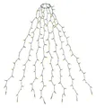 Produktbild: SALCAR 1,5m Weihnachtsbaum Lichterkette mit Ring und 8 Girlanden, 200er LED Christbaumbeleuchtung für 90cm bis 150cm Tannenbaum, Warmweiß