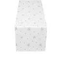 Produktbild: DecoHomeTextil Heimtextilmanufaktur Lurex Tischläufer Sterne Glitzer Weihnachten Christmas Silber Rechteckig 40 x 100 cm