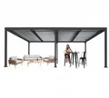 Produktbild: Alu Pergola 3x6m anthrazit 8cm-Metall-Gestell Lamellendach Lamellen