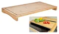 Produktbild: Gravidus Großes Bambus Schneidebrett mit Saftrille Robust und Umweltfreundlich 54x28x4,5cm