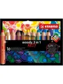 Produktbild: STABILO woody Arty 3 in 1 cardboard wallet of 10 pens incl. a sharpener