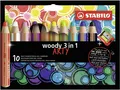Produktbild: STABILO Multitalentstift woody 3 in 1 10er Karton-Etui ARTY