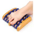 Produktbild: Rehaforum Medical Fußmassagegerät Fußmassageroller aus Holz für beide Füße 10 Achsen Noppenrollen, 1-tlg.