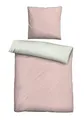 Produktbild: biberna 0840500 Wende-Bettwäsche Garnitur mit Kopfkissenbezug Melange-Flanell 1x 155x220 cm + 1x 80x80 cm, hellrosa