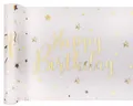 Produktbild: Happy Birthday Tischläufer Weißgold 1 Stück