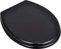 Produktbild: vidaXL Toilettensitz MDF Deckel Schlichtes Design Schwarz