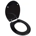 Produktbild: vidaXL Toilettensitz MDF Deckel Schwarz Toilettendeckel Klodeckel WC Sitz