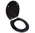Produktbild: vidaXL WC-Sitz Toilettensitz MDF Deckel Schlichtes Design Schwarz (1-St)