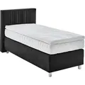 Produktbild: Boxspringbett, schwarz, B:105cm L:210cm, Bezug: 100% Polyester;Polsterung: 100% Polyester, WESTFALIA SCHLAFKOMFORT, Komplettbetten, Boxspringbett, wahlweise mit Bettkasten und Topper
