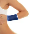 Produktbild: LifeMed Handbandage HANDBANDAGE elastisch Blau Handgelenkbandage (Größe XL - 51), Handgelenkstütze Handgelenkschoner Handgelenk Hand Bandage