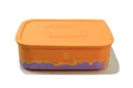 Produktbild: TUPPERWARE Quadro 500 ml orange lila mit Muster Dose Vorratsdose Ultimo