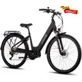 Produktbild: SAXXX E-Bike, PREMIUM Sport Wave Tiefeinsteiger Elektrofahrrad, 522Wh integrierter Akku, Mittelmotor 250W, Shimano Deore 10-Gang, City E-Bike - Schwarz