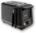 Produktbild: Tefal Toaster mit 2 Schlitzen, inkl. Magnetklammern, große Bedienelemente, 7 Bräunungsstufen, herausnehmbare Krümelschublade, Erhöhungsfunktion TT533811, Schwarz