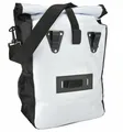 Produktbild: FISCHER Fahrrad Gepäckträgertasche Fahrradtasche weiß schwarz Plane wasserdicht