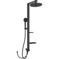 Produktbild: Ideal Standard Duschsystem Alu+ ohne Armatur, 2 Ablagen, 2F-Handbrause, 2F-Kopfbrause (BD585XG)