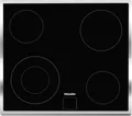 Produktbild: Miele KM 6012 Elektro-Kochfeld, Glaskeramik, 57,4 cm Breite, Edelstahlrahmen, 4 Kochstellen