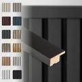 Produktbild: HEXIM Abschlussleiste 275x2,7cm passend für unsere Akustikpaneele - flexible Lamellenwand Holz MDF Wandpanelee Lamellenverkleidung Wandverkleidung (1 Abschlussleiste Black Edition - APA12)