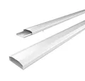 Produktbild: conecto Kabelkanal mit 3M Klebeband selbstklebend selbsthaftend zum Kleben oder Schrauben aus hochwertigem PVC (Länge 100cm, Breite 6cm, Höhe 2cm) weiß