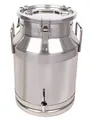 Produktbild: Beeketal 'BMK-30A' Milchkanne Transportkanne 30 Liter aus Edelstahl mit Ablasshahn, auslaufsicherer Deckel mit Dichtung und Spannverschluss - Molkerei Milch Kanne zum Transport oder zur Aufbewahrung