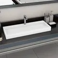 Produktbild: vidaXL Waschbecken 120 x 46 x 11 cm Mineralguss/Marmorguss Weiß