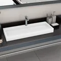 Produktbild: Waschbecken 120 x 46 x 11 cm Mineralguss/Marmorguss Weiß