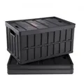 Produktbild: VEVOR 3er-Set 65L Profi Klappbox aus PP Transportbox mit Deckel Faltbarer Aufbewahrungsbox mit Handgriff Stapelbare Kisten Storage Box Faltboxen