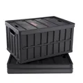 Produktbild: 3er-Set Klappbox 65L faltbar Transportbox Aufbewahrungsbox Kiste schwarz