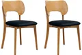 Produktbild: KONSIMO® Holzstuhl LYCO Esszimmerstühle, bequemer Sitz, Eiche (Set, 2 St), Velours-Sitz, Gestell aus Massivholz, hergestellt in der EU