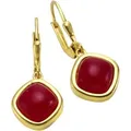 Produktbild: Jamelli Ohrringe Silber 925 vergoldet mit echtem Chalcedon rot