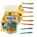 Produktbild: Zite Fishing Twerky Tailer Forellenköder Gummi | 3in1 Gummiköder Forelle | Made in Germany | Phthalatfrei | Knoblauch & Käse Aroma | Forellenangeln Köder & Spoons Alternative (Nature Mix Käse)