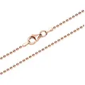 Produktbild: Unique Kette ohne Anhänger 1,8 mm Kugelkette von Unique aus Sterlingsilber, rosévergoldet rosa 80.00 cm