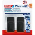 Produktbild: Tesa Powerstrips Selbstklebehaken L Eckig Schwarz 2 Stück