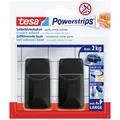 Produktbild: tesa Black Hooks L Powerstrips Klebehaken Large Eckig (B x H) 20 mm x 50 mm S...