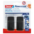Produktbild: tesa® Haken Klebehaken Wandhalter Powerstrips® Large schwarz 2 St. 58279