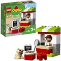 Produktbild: LEGO 10927 DUPLO Pizza-Stand, Spielzeug für Kleinkinder ab 2 Jahre, Konstruktionsspielzeug aus großen Bausteinen mit Pizza und Hundefigur